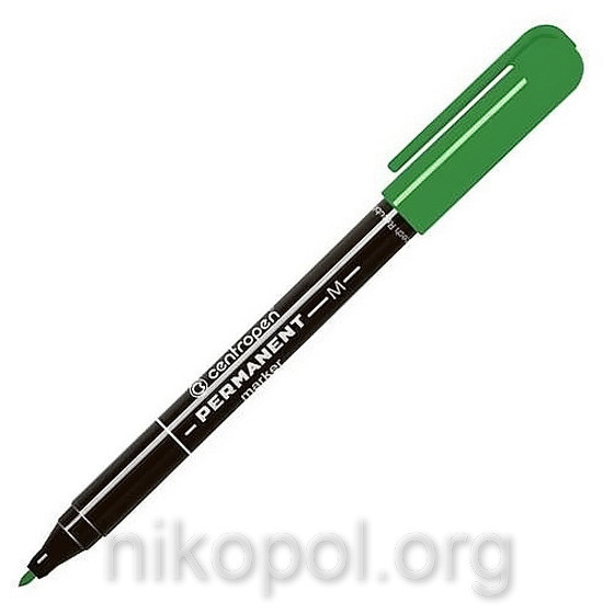 Маркер перманентний Centropen 2846 зелений, тонкий