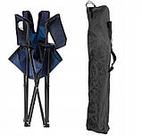 Крісло - стілець туристичний розкладний для риболовлі та відпочинку 50x50x80 cm GardenLine LEZ7150 синє, фото 3