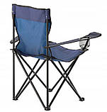 Крісло - стілець туристичний розкладний для риболовлі та відпочинку 50x50x80 cm GardenLine LEZ7150 синє, фото 6