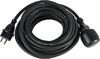 Удлинитель-шнур Electraline Profesional  3х1,5  тип кабеля H07RN-F(резина)  16А 20м черный (01661)