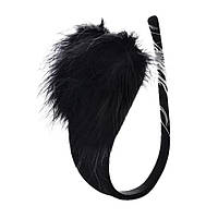 Стрінги без лямок з пір`ям універсальний чорний