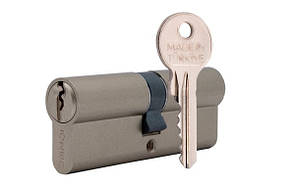 Циліндр дверний OZEN 100 ключ/ключ сатин, 3 ключі (Туреччина)