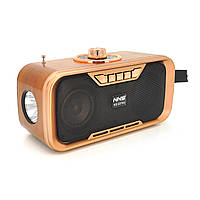 Радіо з ліхтариком NS-S270-S, FM/AM/SW радіо+Solar, Входи: TFcard, USB, Wireless speaker, Bluetooth, Black, Box m