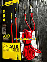 ORIGINAL Aux кабель 2 метра Audio Remax RL-L200 OR 3.5-3.5 2m Red