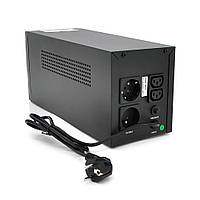 ИБП Qoltec QLT1500 (900W) Proxima-L, LED, AVR, 3st, 2xSCHUKO socket, 2x12V9Ah, metal Case i