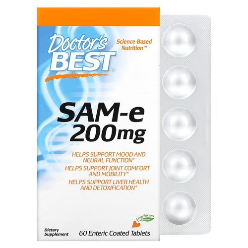 Doctor's Best SAMe 200 mg 60 таблеток HS - фото 1 - id-p2185122019