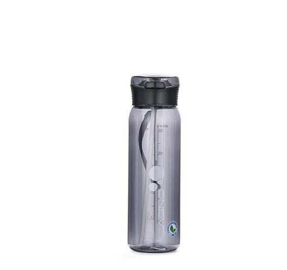 Пляшка для води CASNO 600 мл KXN-1211 Чорна з соломинкою HS - фото 3 - id-p2185122034