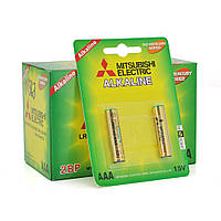 Батарейка щелочная MITSUBISHI 1.5V AAA/LR03, 2pcs/card, 24pcs/inner box, 288pcs/ctn l