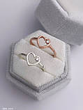 Срібна каблучка з сердечком, фото 3