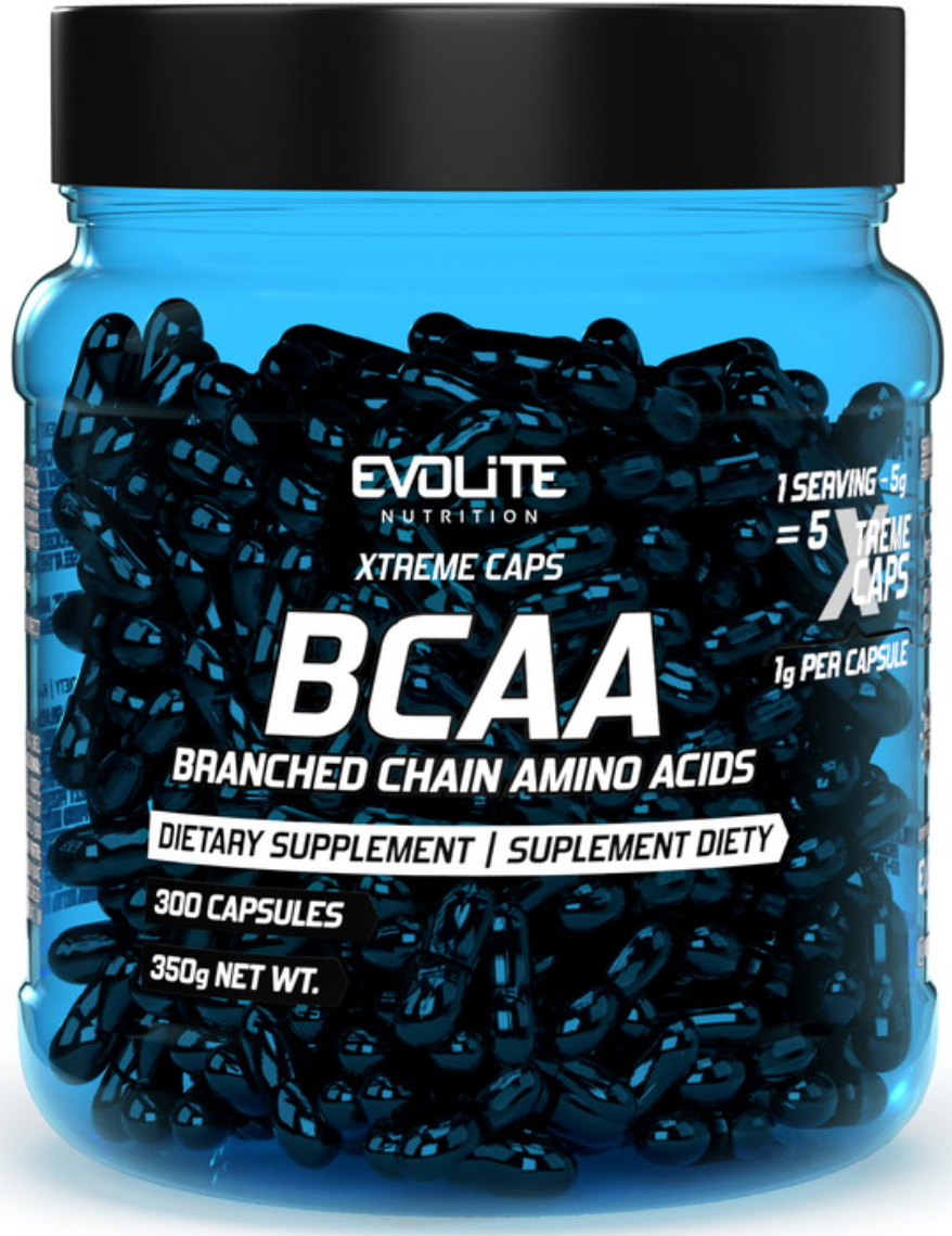 Амінокислоти БЦАА в капсулах Evolite BCAA 2:1:1 Xtreme 300 капс