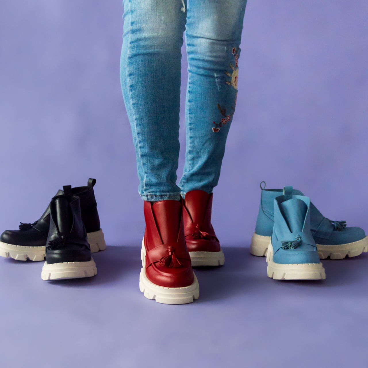 Чорні жіночі черевики зимові в стилі лоферів «Style Shoes», фото 1