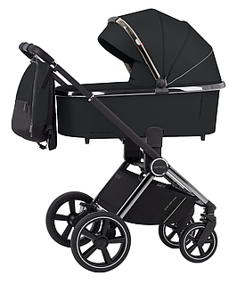 Коляска універсальна 2в1 CARRELLO Ultimo CRL-6511 NF на хромованій рамі, Sable Black