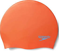 Шапка для плавання Speedo PLAIN MOUD SILC CAP JU помаранчевий, синій Діт OSFM