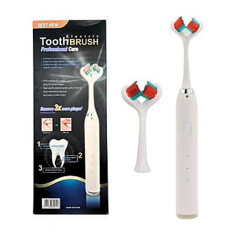 Акумуляторна зубна щітка + 2 насадки, Electric Toothbrush / Зубна щітка електрична / Електрощітка