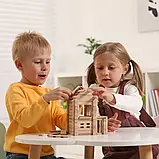 Дитячий дерев'яний конструктор Будиночок із верандою, 102 деталі, фото 3