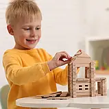 Дитячий дерев'яний конструктор Будиночок із верандою, 102 деталі, фото 4