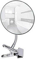 Косметичне дзеркало Wenko 22195100 із сріблястої сталі на прищіпці (15 x 15 x 10 см)
