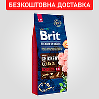 Сухой корм Brit Premium Dog Senior L+XL для стареющих собак больших пород, с курицей, 15 кг