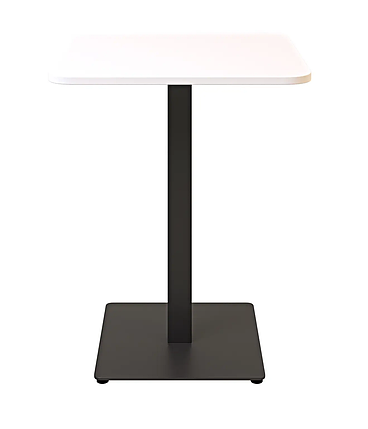 Стіл Tetra light soft 60*60 см чорний метал/білий ДСП (текстура) TM Lovko, фото 2