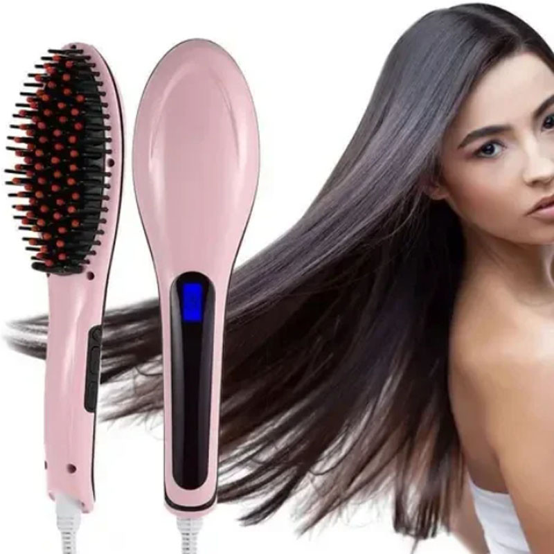 Расческа электрическая утюжок для выпрямления волос Fast hair Фен расческа выпрямитель HQT-906 NMS - фото 8 - id-p2185132449