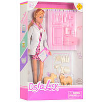 Кукла типа Барби ветеринар DEFA 8346A с собачками в комплекте lk