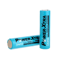 Літій-залізо-фосфатний акумулятор LiFePO4 Power-Xtra IFR18650 1500mah 3.2V, BLUE l