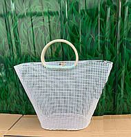 Канва пластикова для сумки РОЗМІР В РОЗГОРНУТОМУ ВИДІ висота 38см, біла