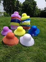 Канва пластикова для капелюха Ø35 см з полями, колір білий та жовтий (за 1шт)