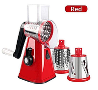 Овощерезка Tabletop Drum Grater Kitchen Master BIG Ручная терка, шинковка, измельчитель Красный (2738)