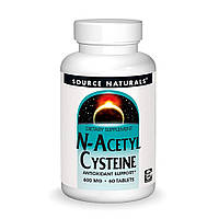 Аминокислота Source Naturals N-Аcetyl Cysteine 600 mg, 60 таблеток CN12075 VH