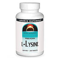 Аминокислота Source Naturals L-Lysine 500 mg, 250 таблеток CN12071 VH