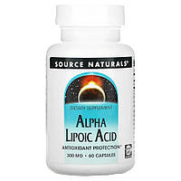 Натуральная добавка Source Naturals Alpha Lipoic Acid 300 mg, 60 капсул CN13551 VH