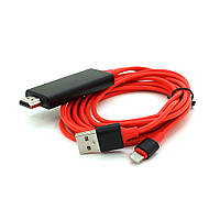 Конвертер MHL Lighting (папа) + USB (папа) => HDMI(папа) 1.8м, Red, 4K/2K, BOX i