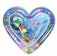 Детский развивающий водный коврик Сердце с рыбками (S888910021) UT, код: 2467949