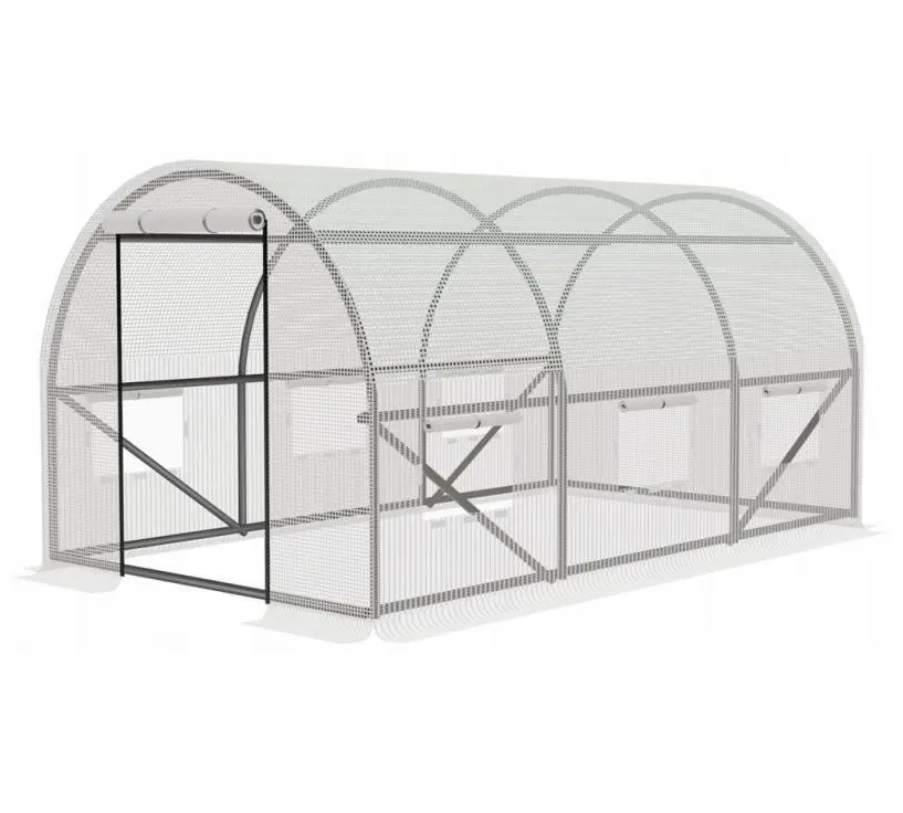 Теплица армированная для огорода 10 м2 Парник пленочный с окнами Садовая теплица для выращивания NMS - фото 2 - id-p2185150154