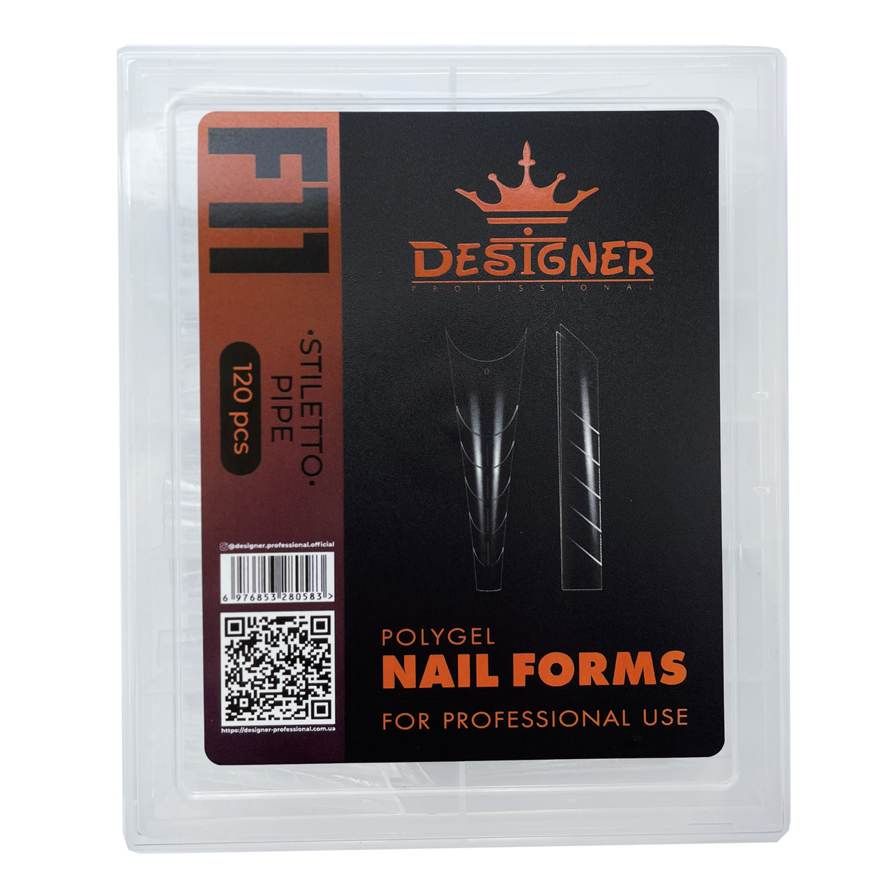 Верхні форми Designer F11 Stiletto Pipe, 120 шт (стилет), фото 1