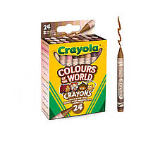 Олівці кольорові Crayola Colours of the World воскові 24 шт (52-0114)