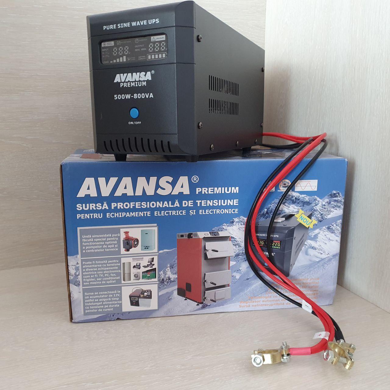 Источник бесперебойного питания для дома и котла с аккумулятором Avansa UPS 500W/800VA, Инвертор для котла NMS - фото 6 - id-p2185155294