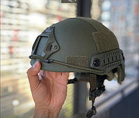 Балалістичний броньований шолом із кевлару Fast Hegh cut з кавером рівня III A, Тактична каска військова NMS