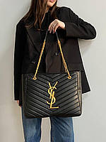 Женская сумка Ив Сен Лоран черная Yves Saint Laurent Black Big Puffer Bag