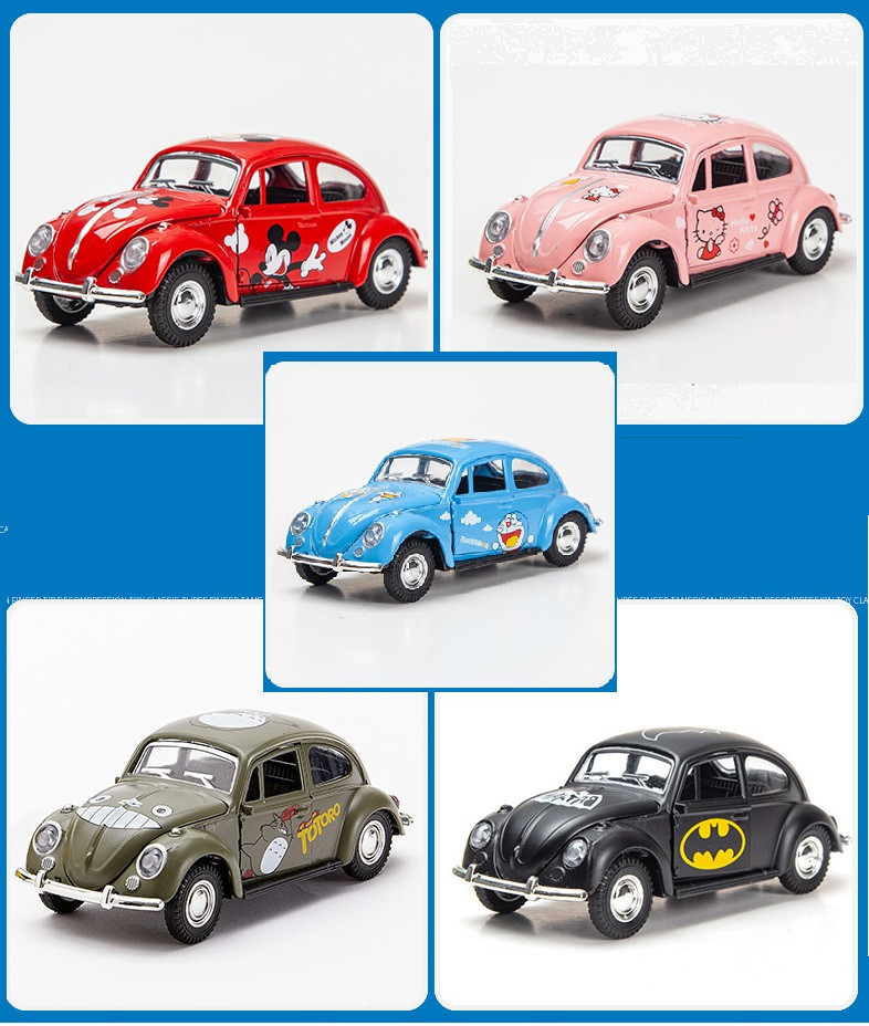 Автомодель автомобіля Volkswagen Beetle РУК (розмір 1:32) 1967г ГРАФИТИ
