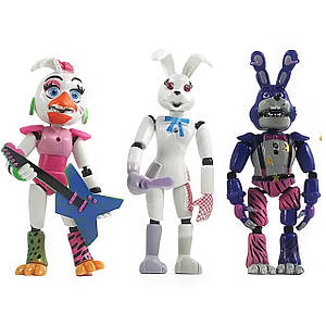 Набір ФНАФ Аніматроніки П'ять ночей з Фредді (розбірні), 14 см - FNAF