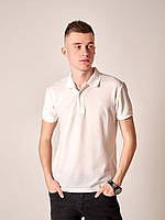 Чоловіче однотонне поло, білого кольору