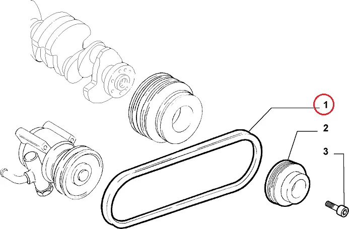 Ремінь ГУР на Fiat Ducato 230, Peugeot Boxer, Citroen Jumper (1996-2002) 1.9 (1905), 2.0, 9624233680, 5750WT, Bosch, Німеччина