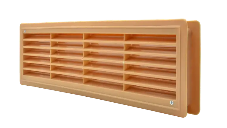 Вентиляційна решітка дверна пластикова AirRoxy 115x430 бежева (02-130), фото 1
