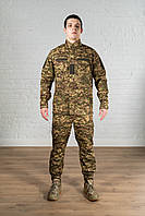 Камуфляжный костюм хищник саржа тактический военный форма комплект штаны китель Саржа камуфлированная ВСУ UUU