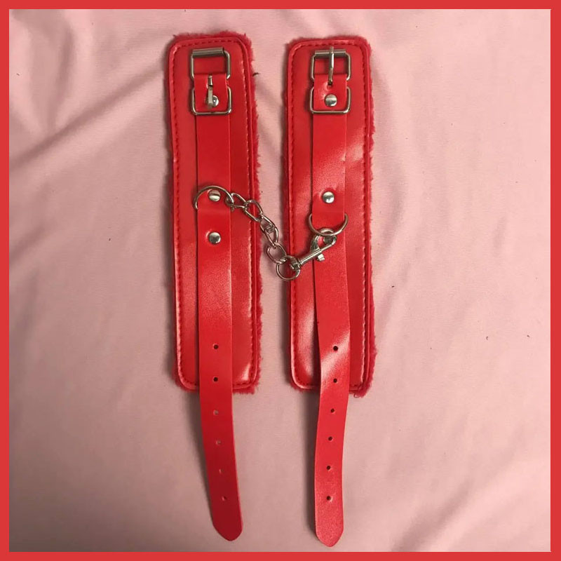 Червоні наручні кандри для фіксації, м'які БДСМ наручники для рольових ігор, секс іграшки Bdsm браслети NMS