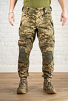 Тактичні штани з наколінниками ріпстоп піксель чоловічі літні камуфляжні штани штурмові rip stop мм14  UUU