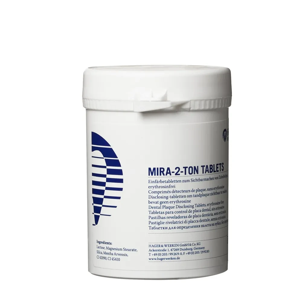 Таблетки для виявлення зубного нальоту Mira-2-Ton (250 шт), (Miradent)
