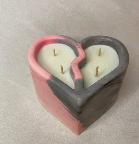 Ароматическая свечка Сердце для влюбленных сердец Декоративная массажная аромасвеча для двоих NMS - фото 6 - id-p2185191884